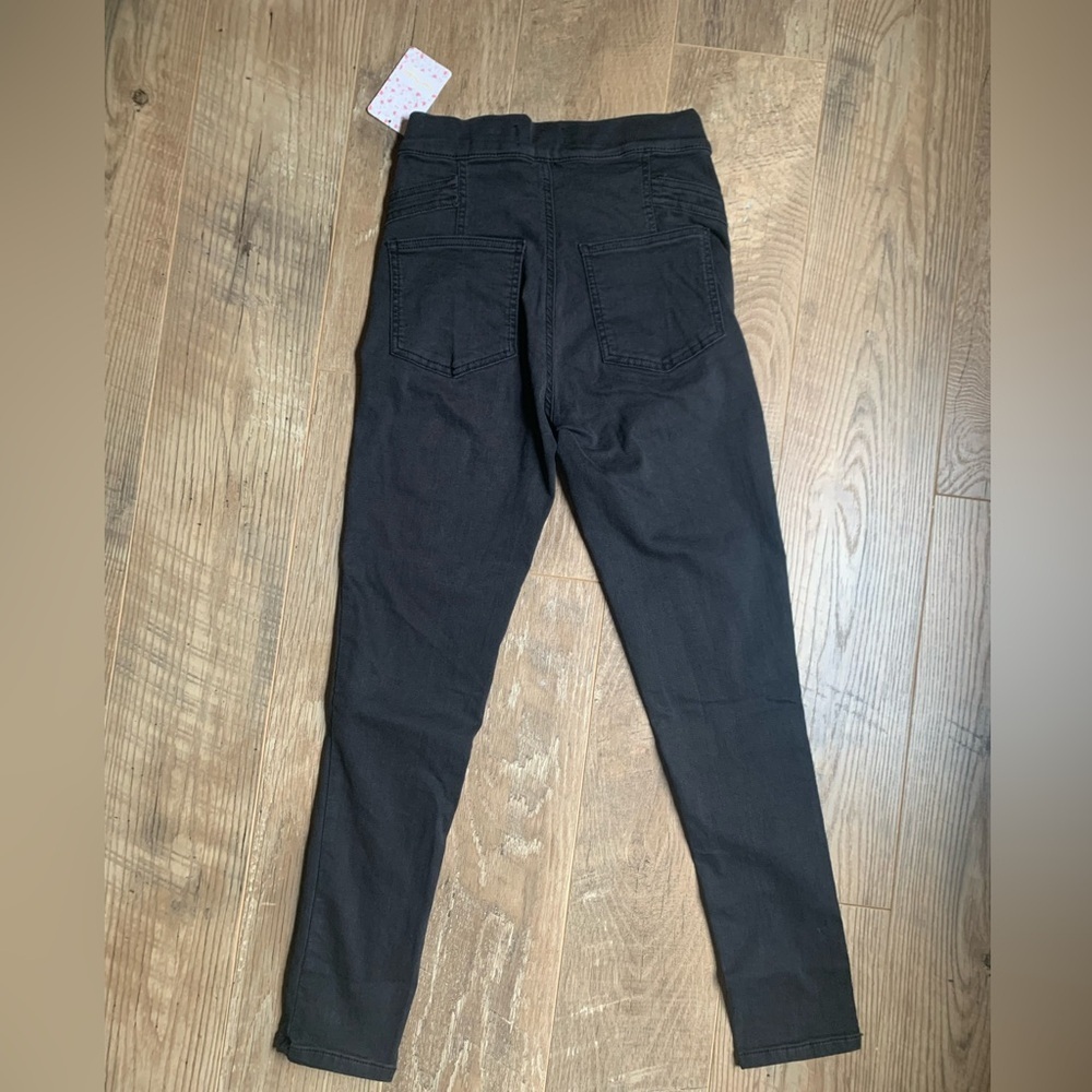 Free People Feel Alright Pull On Denim Black High Waisted Stretch NWT- SZ 26 - Picture 5 of 8